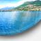 Designart - Lugano Lake Ticino Panorama' Extra Large Seashore Metal Circle Wall Art